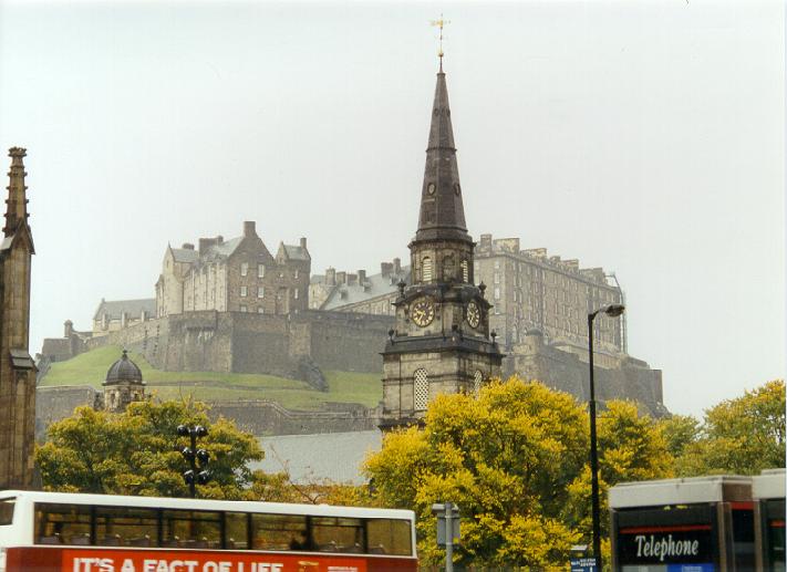 Edinburgh Castle z Princess street